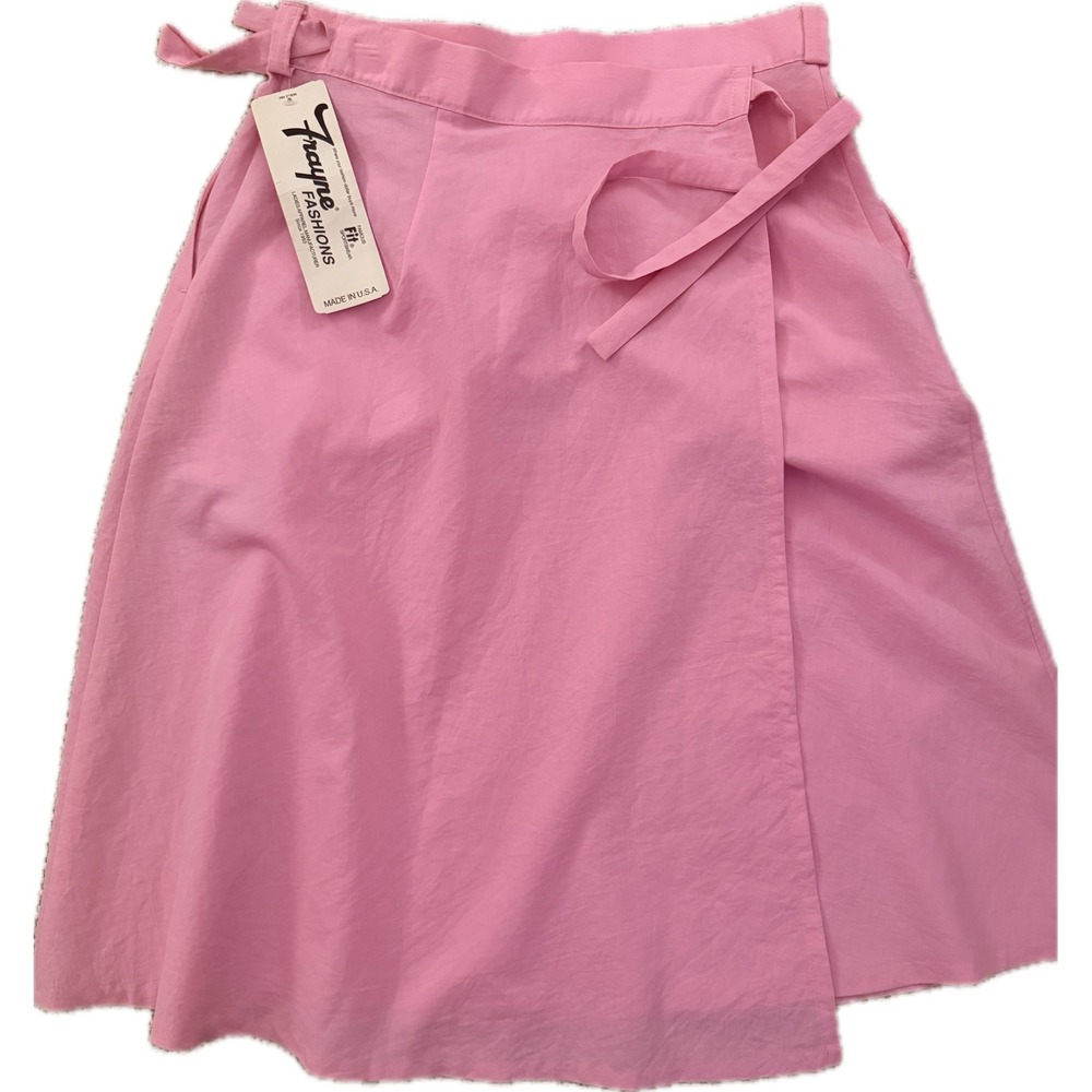 Vintage Frayne Fashions Pink Wrap Skirt Style 3666 Made in USA NWT Medium